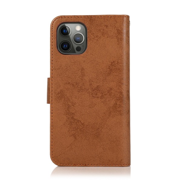 iPhone 15 Pro - Lommebokveske i PU-skinn med 3 kortspor Brown