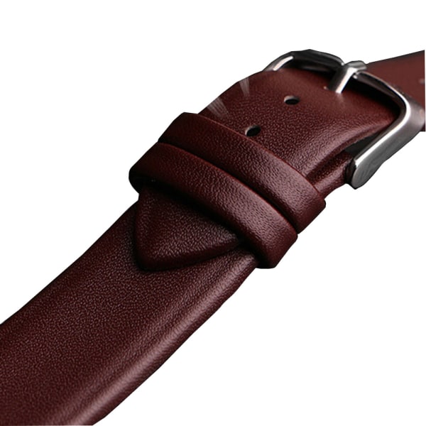 Klassiskt och Bekvämt Klockarmband (PU-Läder) Mörkbrun 14mm