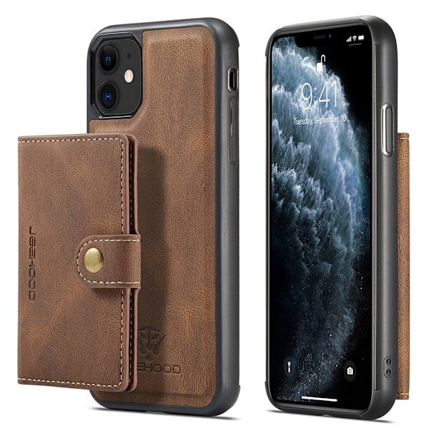 Skal med Kortfack - iPhone 12 Grön