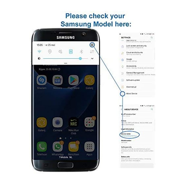 Samsung Galaxy S9 Reservdel Dubbel Simkortshållare Svart