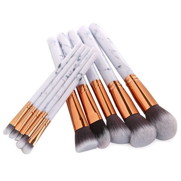 Elegant Sminkborst Set Patie-Minerals 10St Svart/Rosé