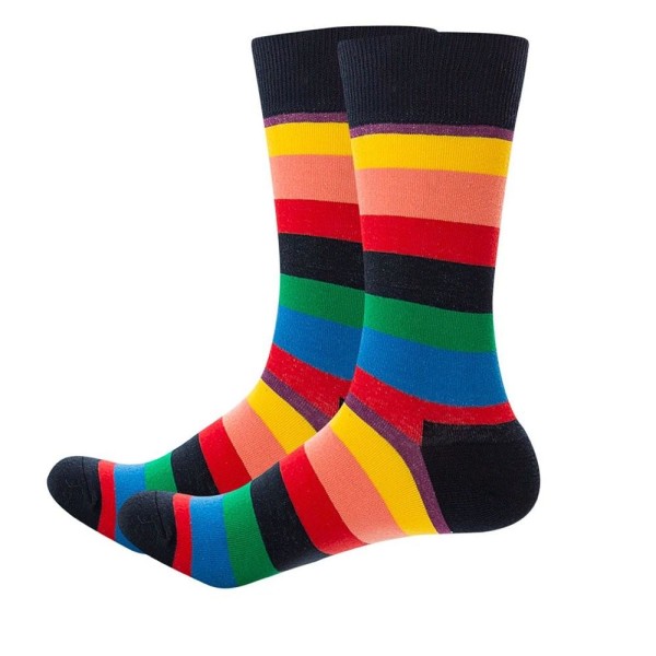 7-pak farverige sokker Flerfärgad