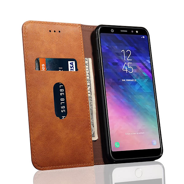 LEMAN Etui til Samsung Galaxy A6 Plus Svart