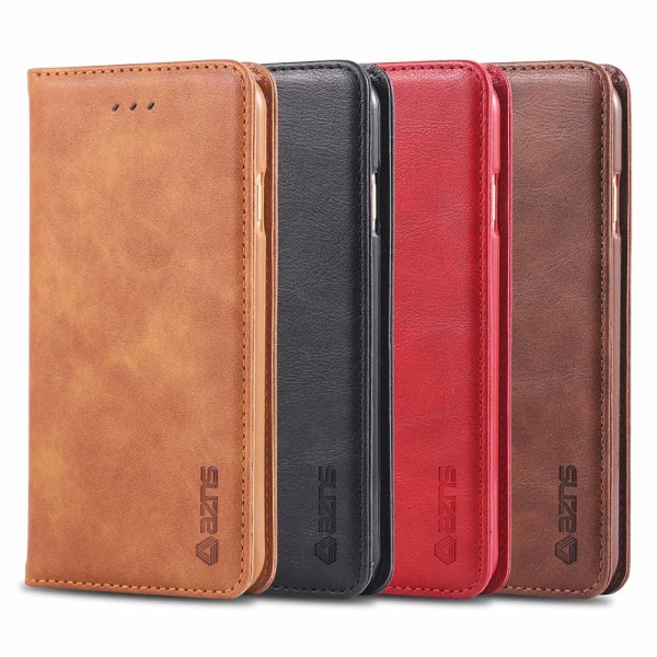 Stilig effektivt lommebokdeksel - iPhone 6/6S Plus Röd