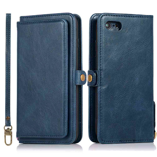 Smart Dubbelt Plånboksfodral - iPhone 7 Svart