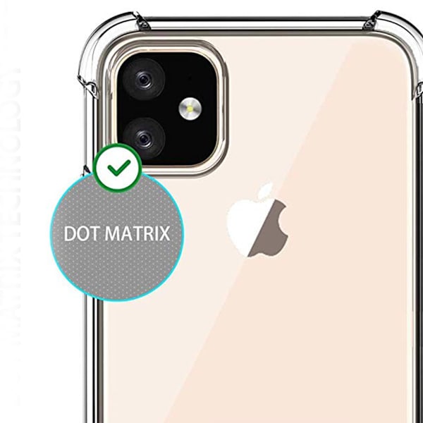 iPhone 11 - Profesjonelt (tykke hjørner) silikonskall Transparent