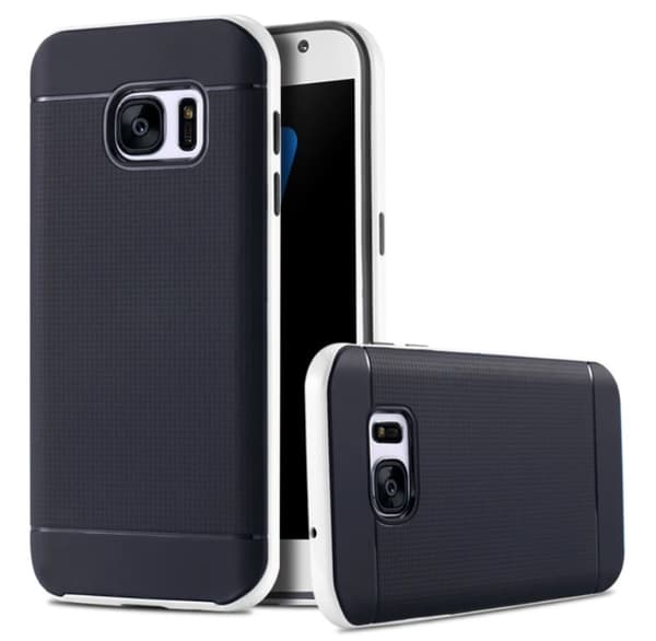 Samsung Galaxy S7 Edge - NANO-HYBRID Stötdämpande skal ORGINAL Silver/Grå