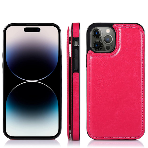 Praktiskt Skal med Kortfack - iPhone 14 Pro Mörkblå