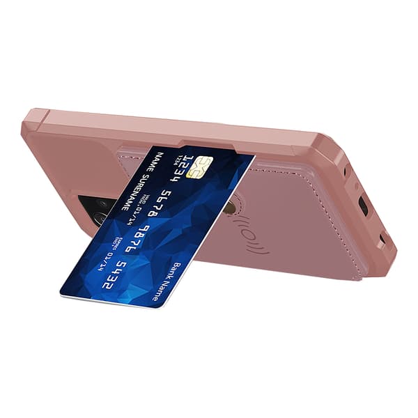 Glat cover med kortholder - Samsung Galaxy A13 4G Röd