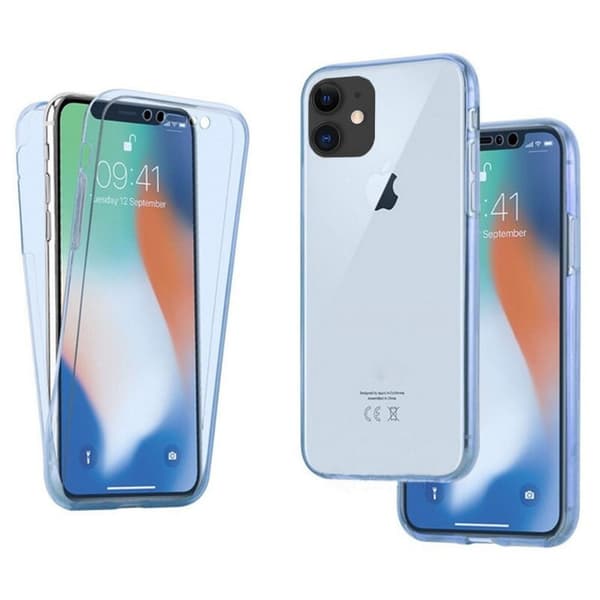 Beskyttende dobbeltsidet silikonetui - iPhone 12 Svart