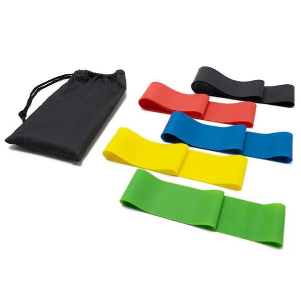 5-Pack Motstånds Gummiband Flerfärgad