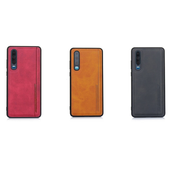 Stötdämpande Diaobaolee Skal i Pu-Läder - Huawei P30 Svart Svart