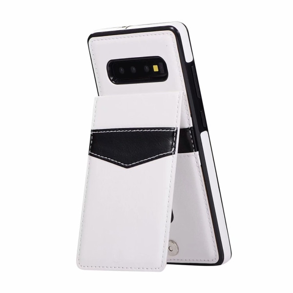 Samsung Galaxy S10 - Elegant cover med kortrum (LEMAN) Röd