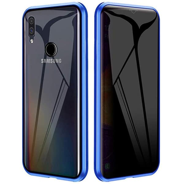 Stilfuldt dobbelt magnetisk cover - Samsung Galaxy A20E Silver