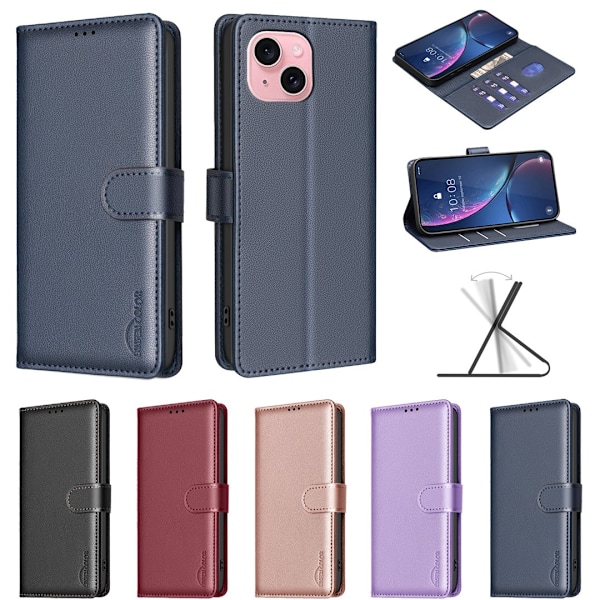 iPhone 13 Plånboksfodral - Stilrent & Praktiskt Röd