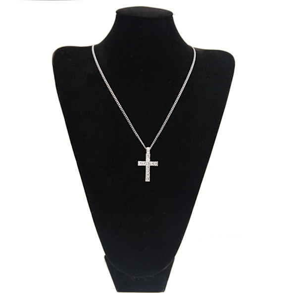 Exklusivt Slittåligt Kors Halsband Silver