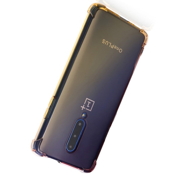 OnePlus 7 Pro - Skyddande Silikonskal Svart/Guld