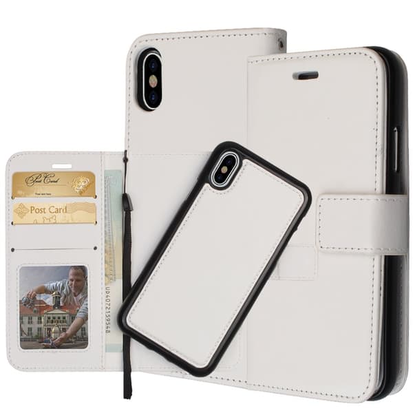 Pungeetui med Skalfunktion - iPhone X/XS Vit