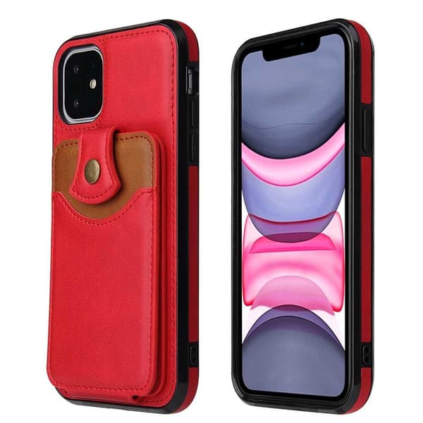 Glat cover med kortrum - iPhone 12 Mörkblå