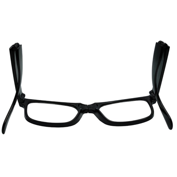 Glatte foldbare læsebriller med styrke Svart +2.5