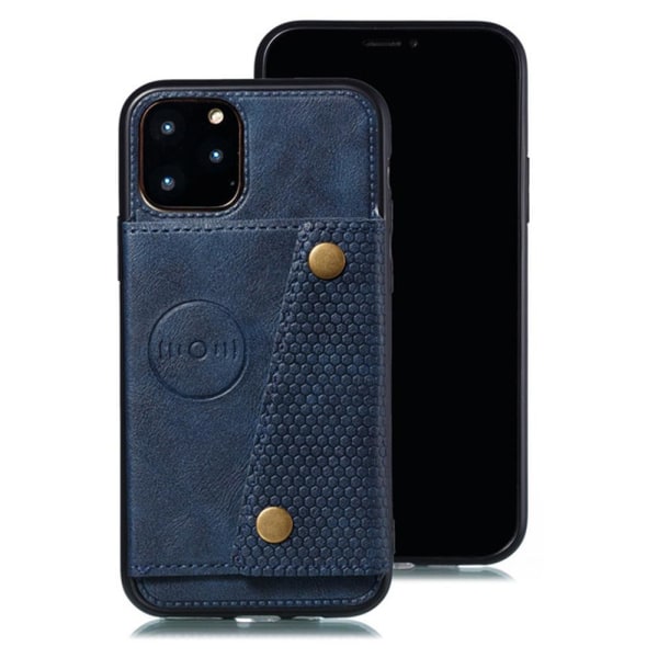 Glat beskyttelsescover med kortrum - iPhone 13 Pro Mörkblå