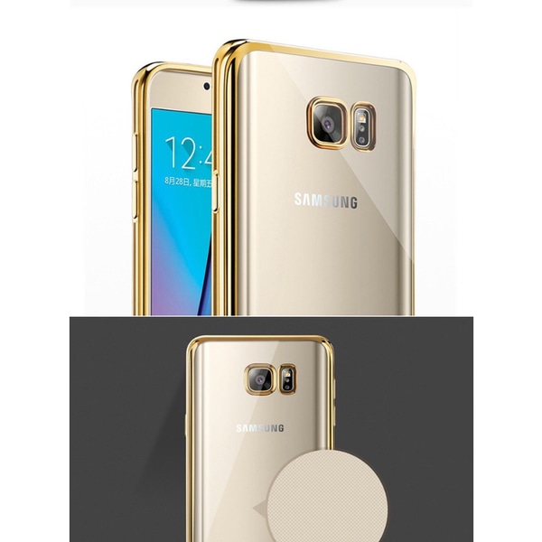 Samsung Galaxy S6 Edge - Stilfuldt silikonecover fra LEMAN Grå