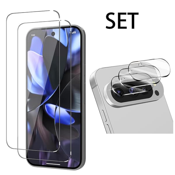 Google Pixel 9 Pro XL Skärmskydd + Kameralinsskydd  Perfekt Passform