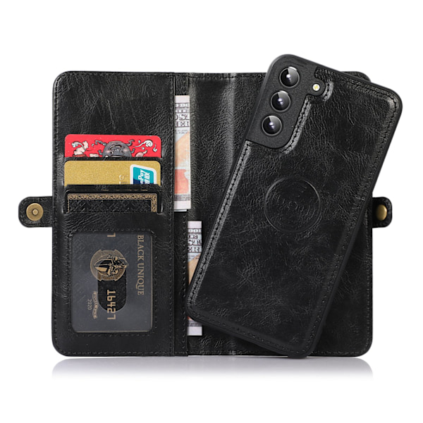 Galaxy S24 - Stilrent och Praktiskt 2-i-1 Plånboksfodral i Premium PU-Läder Brun