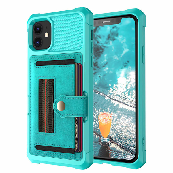 iPhone 11 - Skal med Korthållare Grön