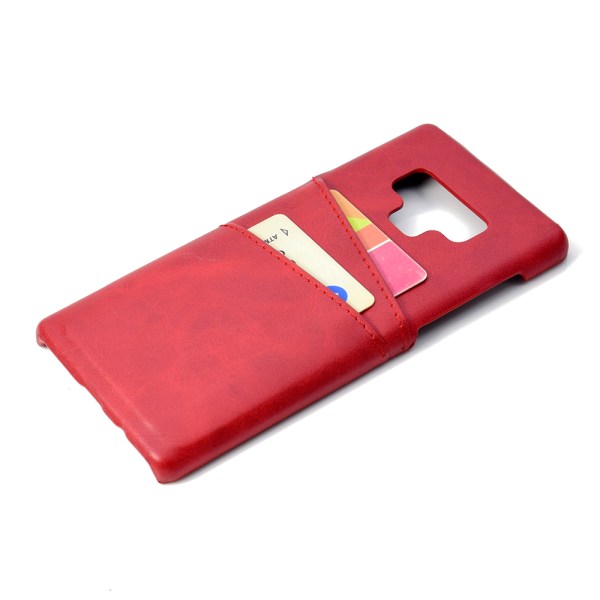 Kansi korttipaikalla Samsung Galaxy Note 9:lle (Vintage) Röd