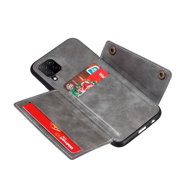 Glat cover med kortrum - Samsung Galaxy A12 Grå