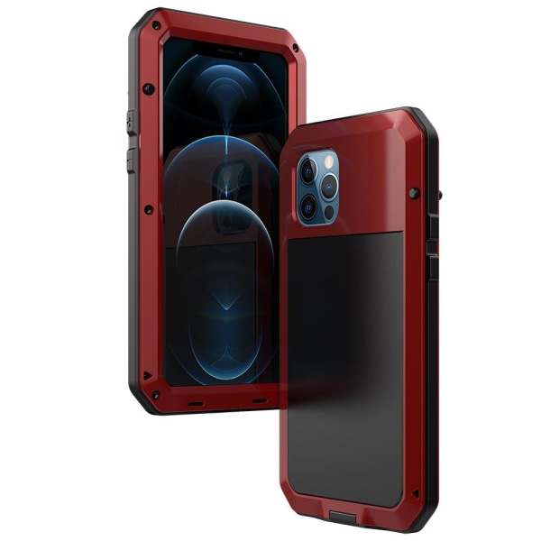 Beskyttende aluminiumsskall HEAVY DUTY - iPhone 12 Mini Röd
