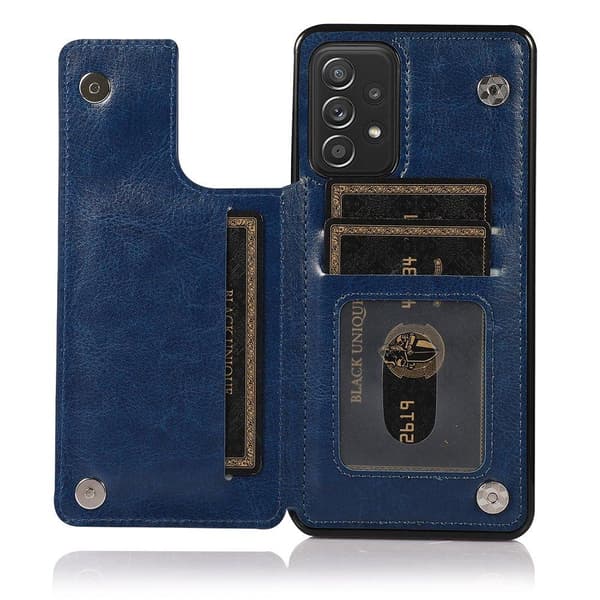Stilfuldt cover med kortrum - Samsung Galaxy A52 Vit