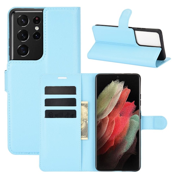 Stilsäkert NKOBEE Plånboksfodral - Samsung Galaxy S21 Ultra Rosaröd