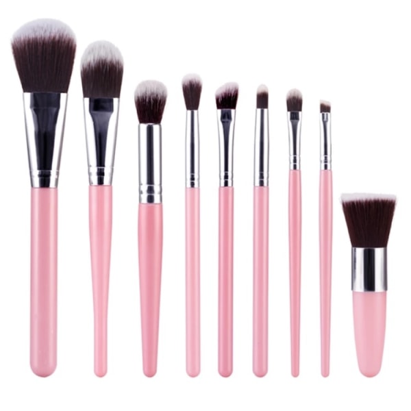 K-Minerals Elegant set av Sminkborstar (9-delar) Rosa/Svart