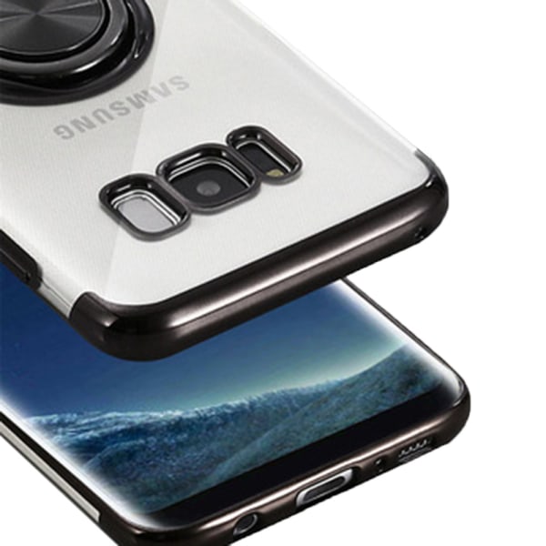 Samsung Galaxy S8 - Stilig deksel med ringholder Silver