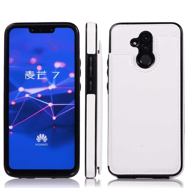 Huawei Mate 20 Lite - St�td�mpande Robust Skal med Kortfack Röd