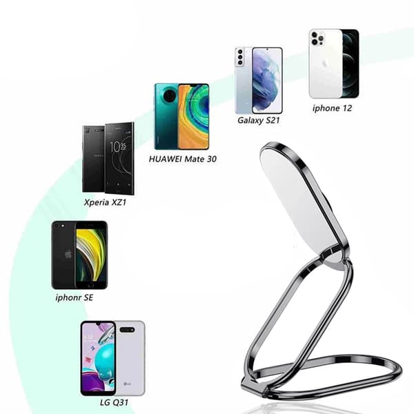 Effektfull Magnetisk Multifunktionell Mobilhållare Svart