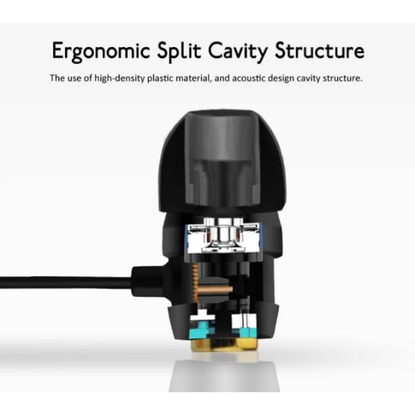 NKOBEE JTX-VOXMAN In-ear Hörlurar (Mic In-lineControl) Svart