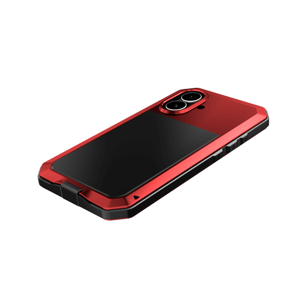 iPhone 17 Aluminiumskal  EXXO-design, Stötsäkert & Robust Röd