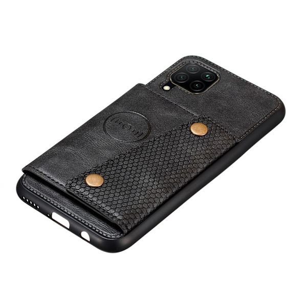 Glat stilfuldt cover med kortrum - Samsung Galaxy A22 4G Svart