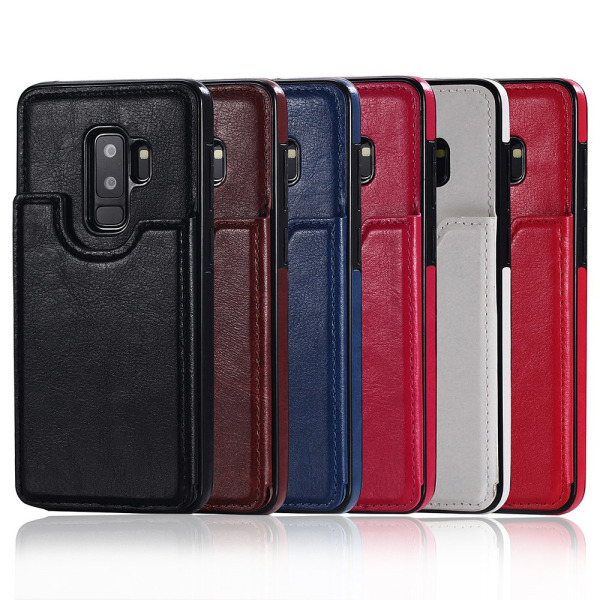 Samsung Galaxy S9+ - Kansi lompakko-/korttilokerolla Röd