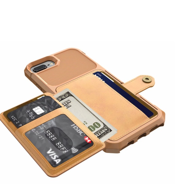 Sileä kansi korttilokerolla - iPhone 6Plus/6SPlus Grön
