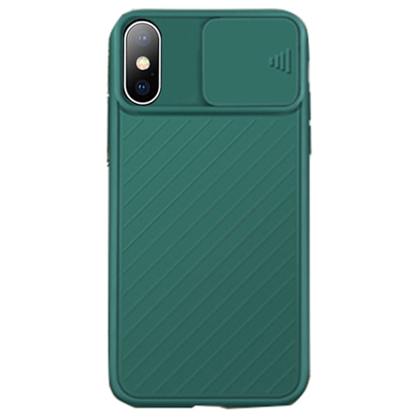 Skyddande Stilsäkert Skal Kamera Skydd - iPhone X/XS Röd