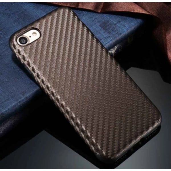 Eksklusivt stilfuldt Smart Cover til iPhone 7 (Carbon finish) Vit