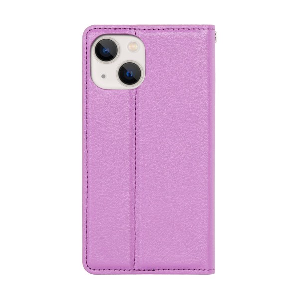iPhone 15 - Sileä Smart HANMAN -lompakkokotelo Purple