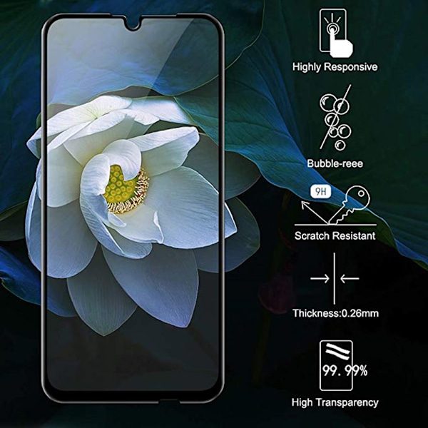 P Smart 2019 2-PACK Skärmskydd Carbon 3D/HD Screen-Fit ProGuard Svart