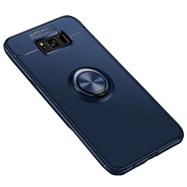 Samsung Galaxy S8 - Deksel fra autofokus med ringholder Blå/Blå