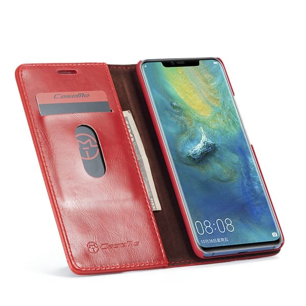 Huawei Mate 20 Pro - Plånboksfodral Röd Röd