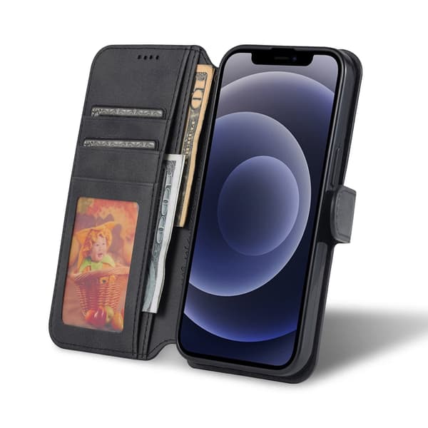 Praktiskt YAZUNSHI Plånboksfodral - iPhone 14 Plus Brun